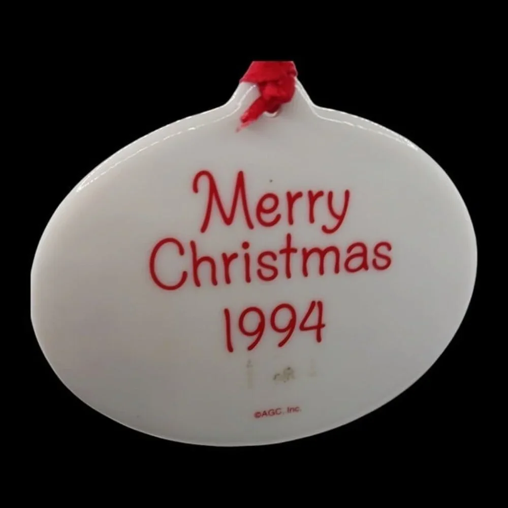 Vtg american greetings christmas ornament  porcelain